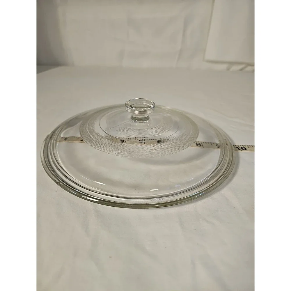 Vintage 9-1/2 Inch Casserole Glass Lid Inside Diameter 8-3/4 Inch Stamped Mexico